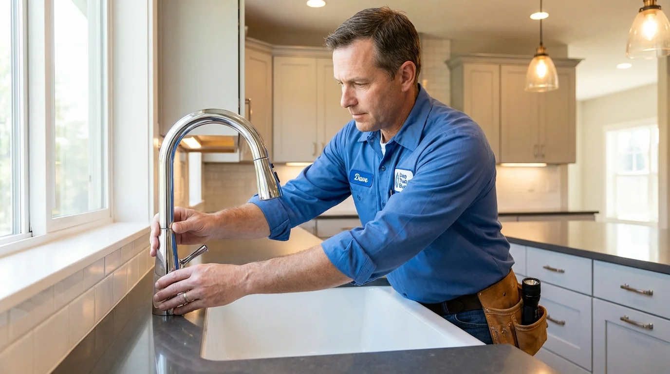 Kitchen faucet installation by Johns Plumbing LLC in Clermont