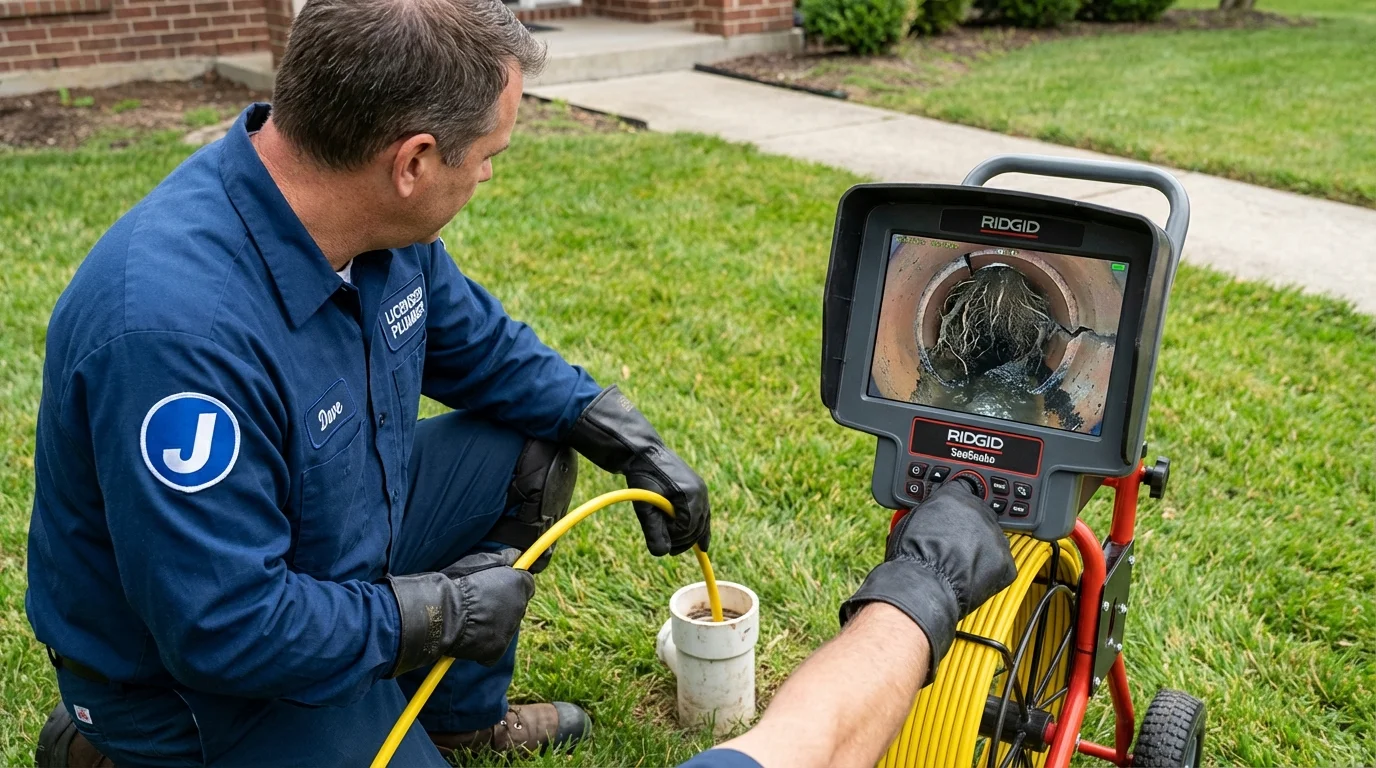 Sewer camera inspection being performed by Johns Plumbing LLC in Clermont
